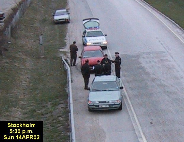 Stockholm crash - general view 14APR02